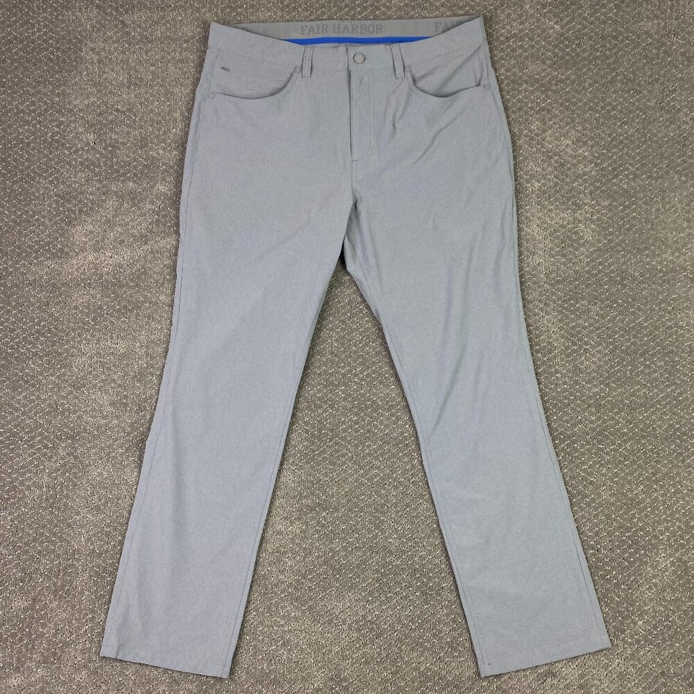 Fair Harbor Pants Men's 34 x 30 Measures 36 x 29.5 Grey The Compass Pants
